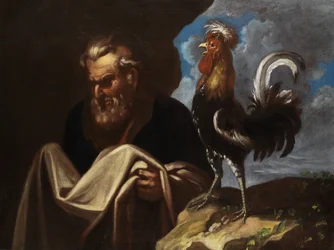 Pedro con el gallo